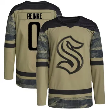 Camo Men's Mitch Reinke Authentic Seattle Kraken Military Appreciation Team Practice Jersey