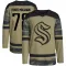 Camo Men's Oscar Fisker Molgaard Authentic Seattle Kraken Military Appreciation Team Practice Jersey