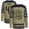 Camo Men's Ryker Evans Authentic Seattle Kraken Military Appreciation Practice Jersey