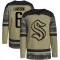 Camo Youth Adam Larsson Authentic Seattle Kraken Military Appreciation Team Practice Jersey