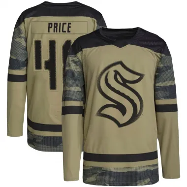 Camo Youth Caden Price Authentic Seattle Kraken Military Appreciation Practice Jersey