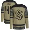 Camo Youth Caden Price Authentic Seattle Kraken Military Appreciation Practice Jersey