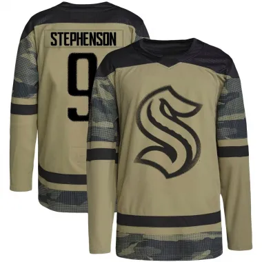 Camo Youth Chandler Stephenson Authentic Seattle Kraken Military Appreciation Team Practice Jersey