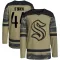 Camo Youth Jake O'Brien Authentic Seattle Kraken Military Appreciation Team Practice Jersey
