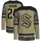 Camo Youth Jamie Oleksiak Authentic Seattle Kraken Military Appreciation Team Practice Jersey
