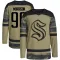 Camo Youth Logan Morrison Authentic Seattle Kraken Military Appreciation Team Practice Jersey