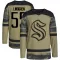Camo Youth Ryan Lindgren Authentic Seattle Kraken Military Appreciation Team Practice Jersey