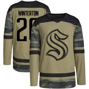 Camo Youth Ryan Winterton Authentic Seattle Kraken Military Appreciation Team Practice Jersey