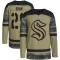 Camo Youth Vince Dunn Authentic Seattle Kraken Military Appreciation Practice Jersey