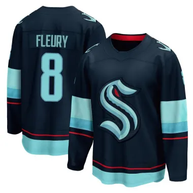 Navy Men's Cale Fleury Breakaway Seattle Kraken Home Jersey