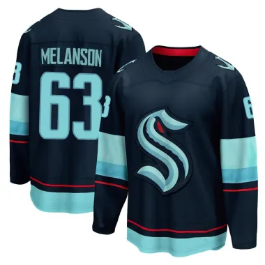 Navy Men's Jacob Melanson Breakaway Seattle Kraken Home Jersey
