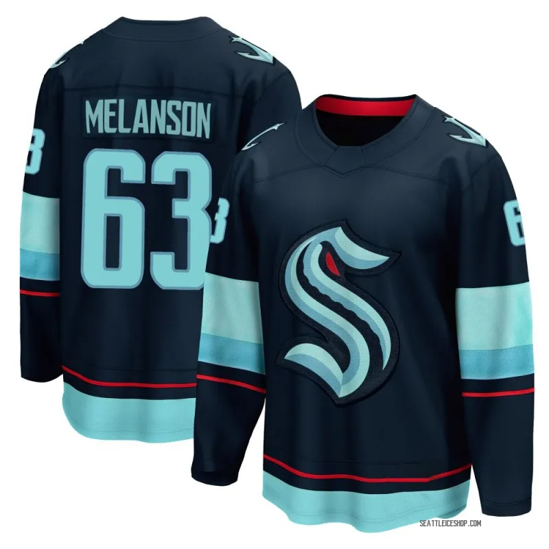 Navy Men's Jacob Melanson Breakaway Seattle Kraken Home Jersey