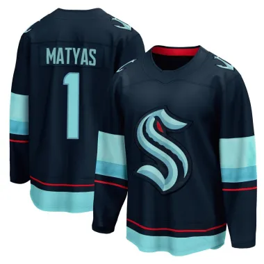 Navy Men's Michael Matyas Breakaway Seattle Kraken Home Jersey