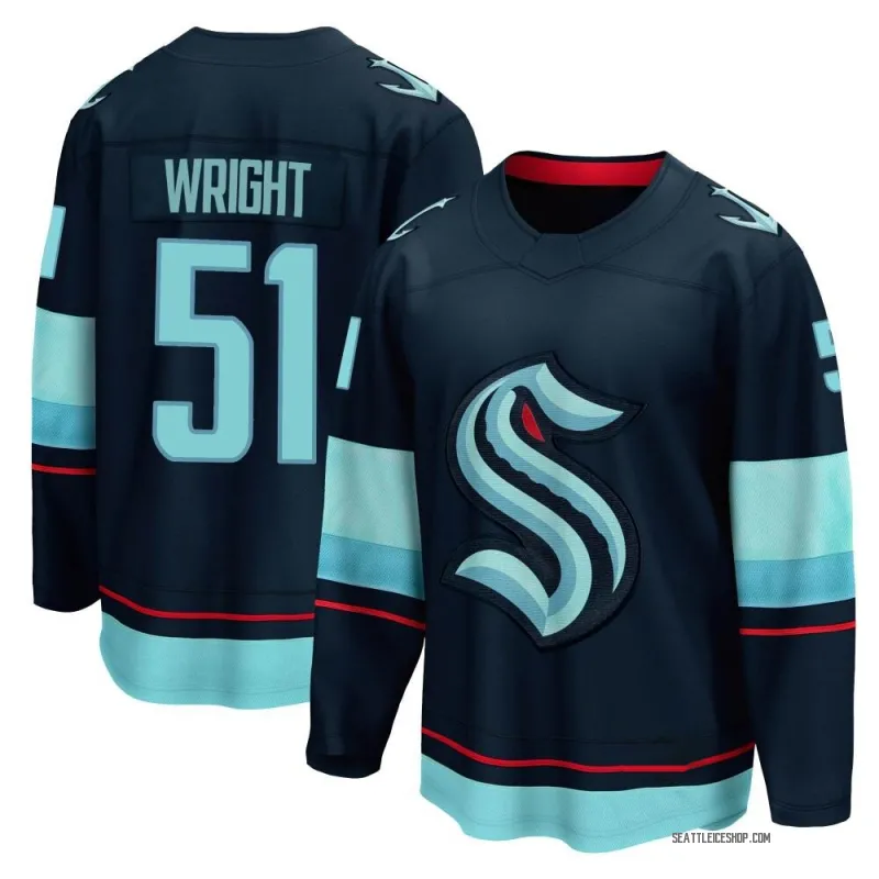 Navy Men's Shane Wright Breakaway Seattle Kraken Home Jersey
