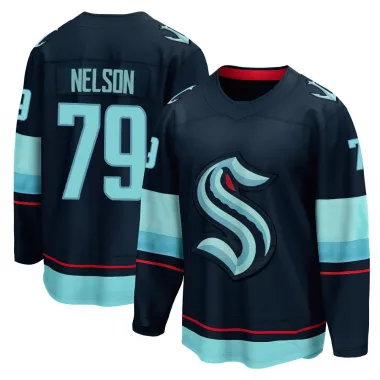 Navy Men's Ty Nelson Breakaway Seattle Kraken Home Jersey