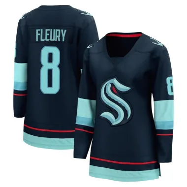 Navy Women's Cale Fleury Breakaway Seattle Kraken Home Jersey