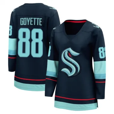 Navy Women's David Goyette Breakaway Seattle Kraken Home Jersey