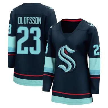Navy Women's Gustav Olofsson Breakaway Seattle Kraken Home Jersey