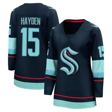Navy Women's John Hayden Breakaway Seattle Kraken Home Jersey
