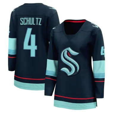 Navy Women's Justin Schultz Breakaway Seattle Kraken Home Jersey