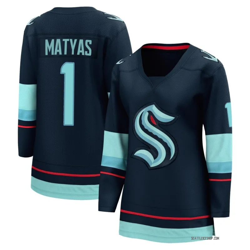 Navy Women's Michael Matyas Breakaway Seattle Kraken Home Jersey