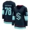 Navy Women's Oscar Fisker Molgaard Breakaway Seattle Kraken Home Jersey