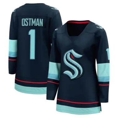 Navy Women's Victor Ostman Breakaway Seattle Kraken Home Jersey