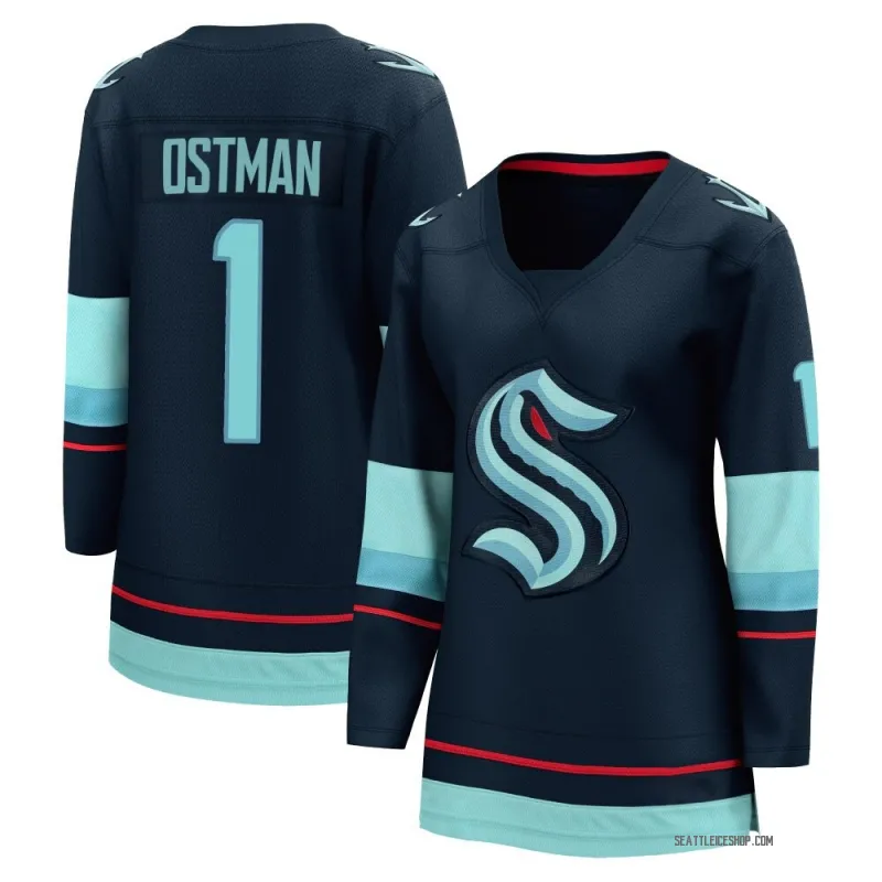 Navy Women's Victor Ostman Breakaway Seattle Kraken Home Jersey