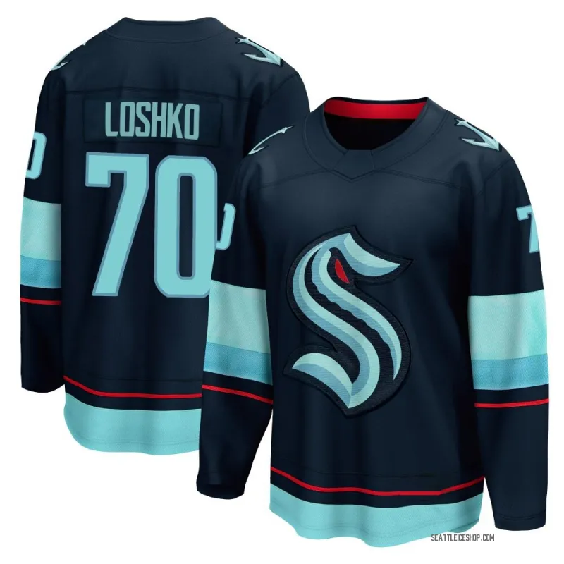 Navy Youth Andrei Loshko Breakaway Seattle Kraken Home Jersey