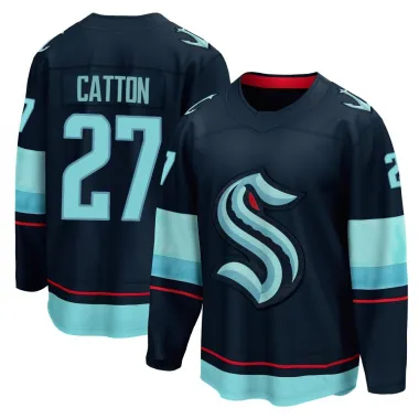 Navy Youth Berkly Catton Breakaway Seattle Kraken Home Jersey