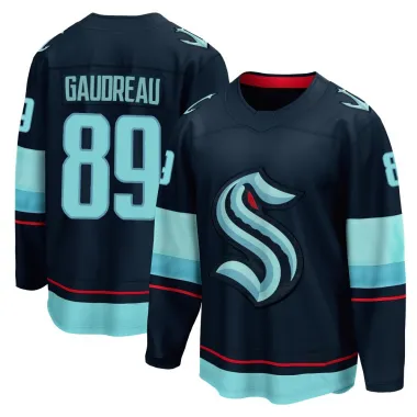Navy Youth Frederick Gaudreau Breakaway Seattle Kraken Home Jersey