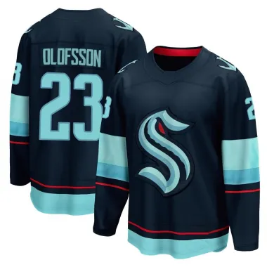 Navy Youth Gustav Olofsson Breakaway Seattle Kraken Home Jersey