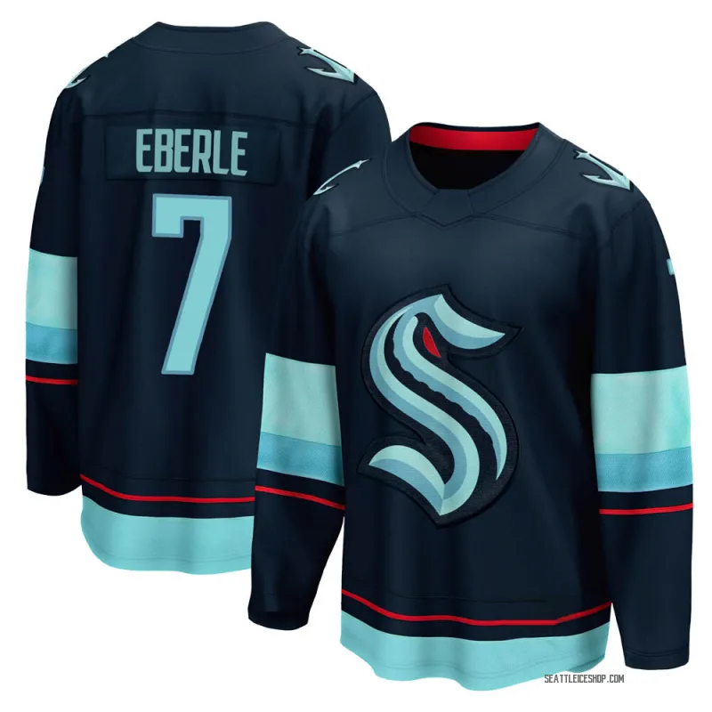 Navy Youth Jordan Eberle Breakaway Seattle Kraken Home Jersey