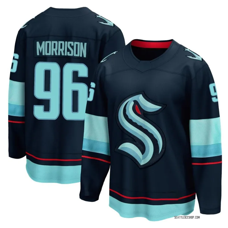 Navy Youth Logan Morrison Breakaway Seattle Kraken Home Jersey