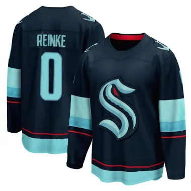 Navy Youth Mitch Reinke Breakaway Seattle Kraken Home Jersey