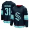 Navy Youth Philipp Grubauer Breakaway Seattle Kraken Home Jersey