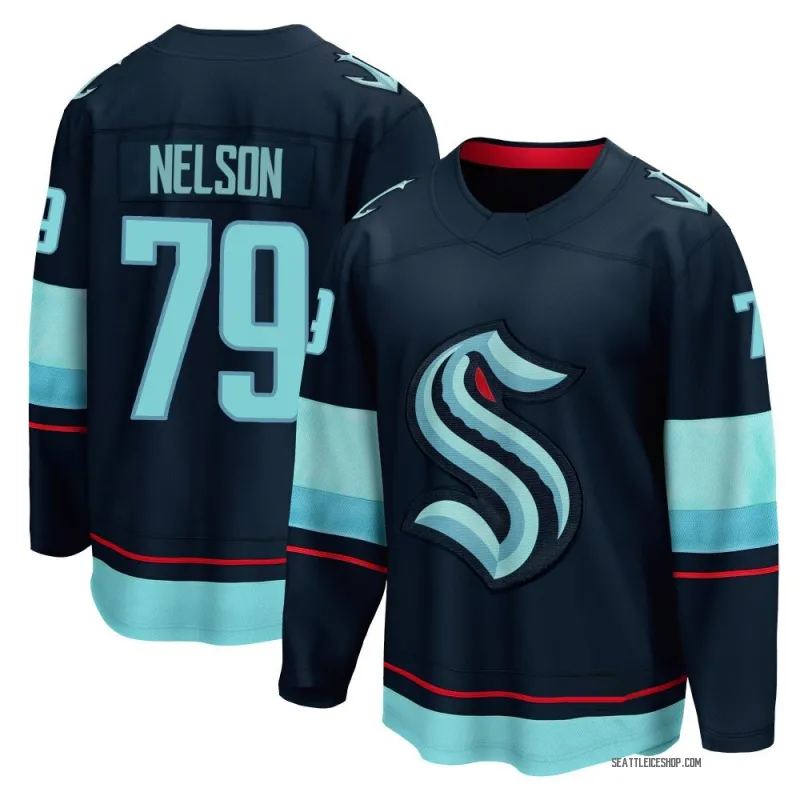 Navy Youth Ty Nelson Breakaway Seattle Kraken Home Jersey