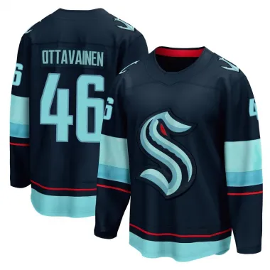 Navy Youth Ville Ottavainen Breakaway Seattle Kraken Home Jersey