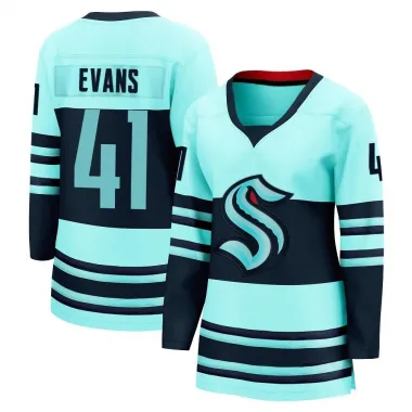 Teal Women's Ryker Evans Breakaway Seattle Kraken Special Edition 2.0 Jersey