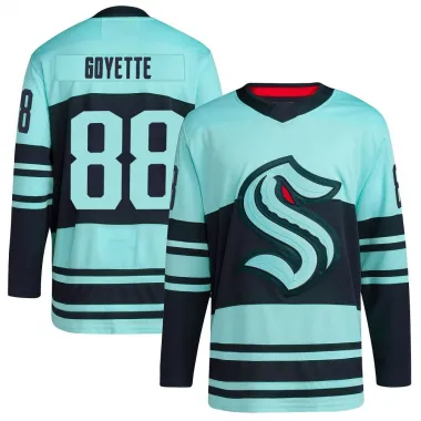 Teal Youth David Goyette Authentic Seattle Kraken Reverse Retro 2.0 Jersey