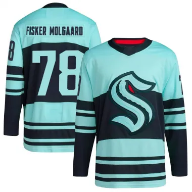 Teal Youth Oscar Fisker Molgaard Authentic Seattle Kraken Reverse Retro 2.0 Jersey