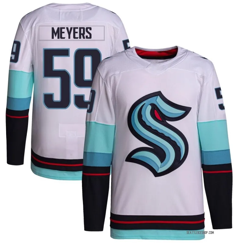 White Men's Ben Meyers Authentic Seattle Kraken Away Primegreen Jersey