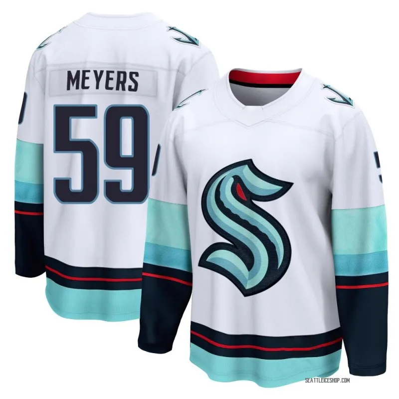 White Men's Ben Meyers Breakaway Seattle Kraken Away Jersey