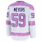 White Men's Ben Meyers Premium Seattle Kraken 2024 Hockey Fights Cancer Practice Jersey