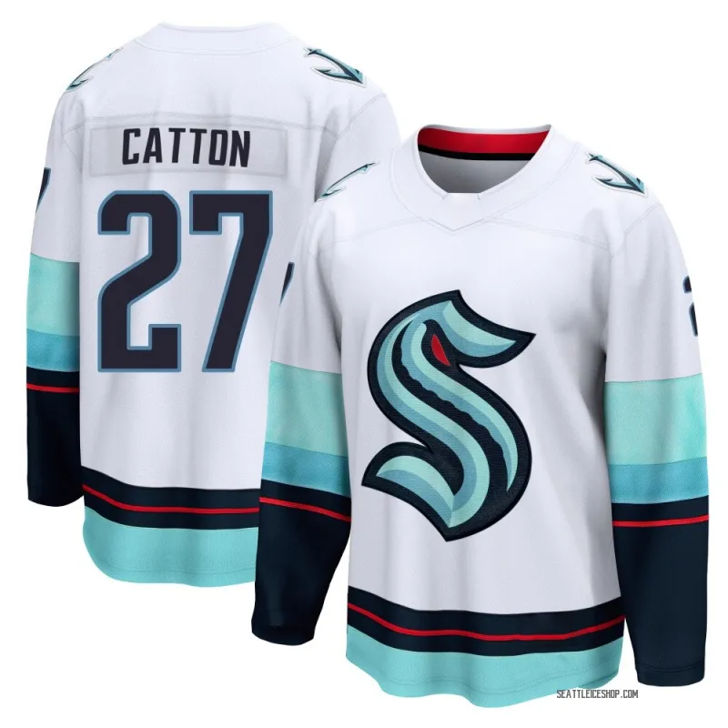 White Men's Berkly Catton Breakaway Seattle Kraken Away Jersey