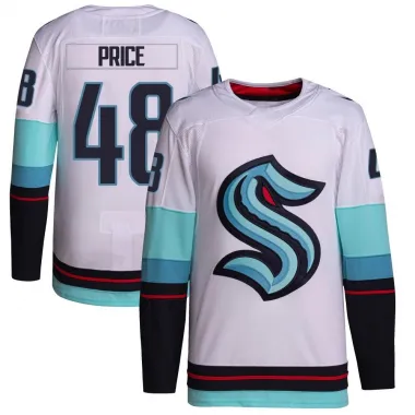 White Men's Caden Price Authentic Seattle Kraken Away Primegreen Jersey