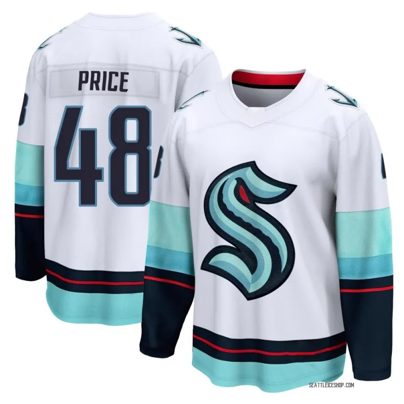 White Men's Caden Price Breakaway Seattle Kraken Away Jersey