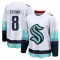 White Men's Cale Fleury Breakaway Seattle Kraken Away Jersey