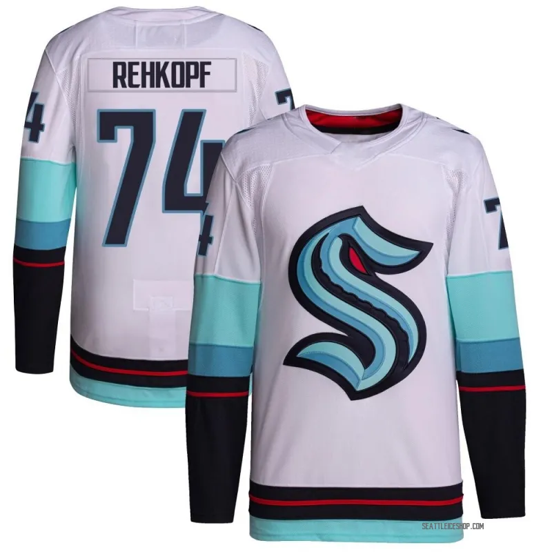 White Men's Carson Rehkopf Authentic Seattle Kraken Away Primegreen Jersey