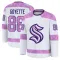 White Men's David Goyette Premium Seattle Kraken 2024 Hockey Fights Cancer Practice Jersey